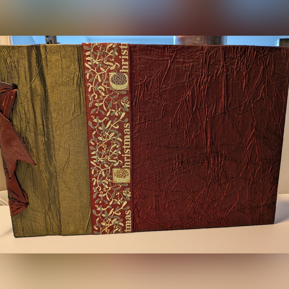 Molly West Handbound Christmas Photo Album | Silk & Embroidered Holiday Keepsake